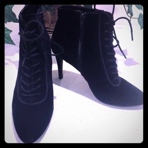Black Velour Boots